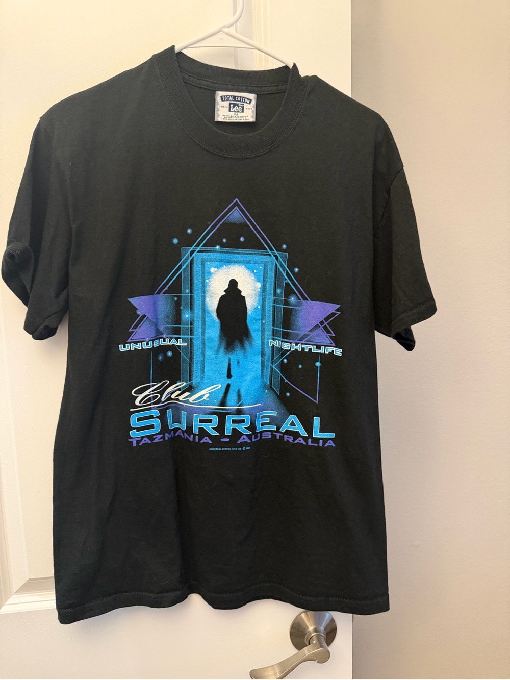 Lee Black Tee with Blue & Purple 'Club Surreal' Graphic
